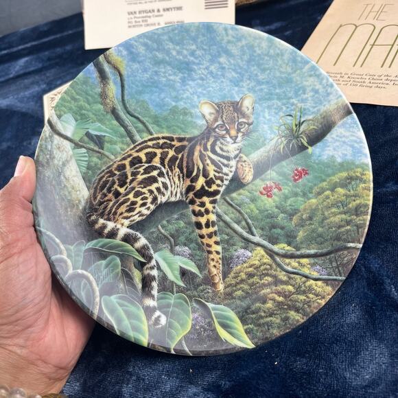 The Margay 90 Lee Cable Decorative Plate Great Cat Series Numbered Edwin Knowles - Picture 1 of 16